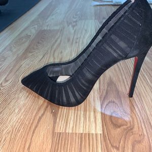 Christian Louboutin sheer black heels size 36.5